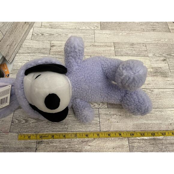 Hallmark Peanuts Easter Bunny Snoopy Plush Purple Stuffed Animal Dog w/ Tag - Picture 7 of 10